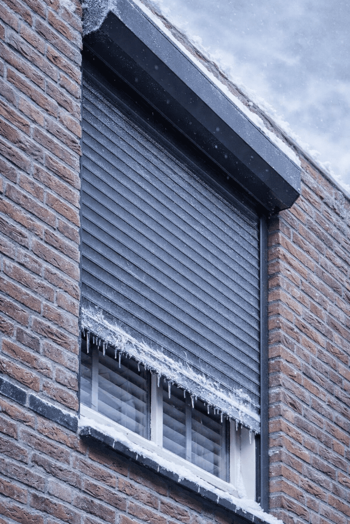 rolluik vastgevroren